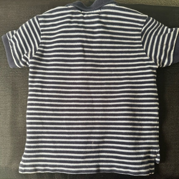 POLO RALPH LAUREN Baby Boys Polo Shirt 12 Months  Navy Blue Striped BB12 - Picture 3 of 3